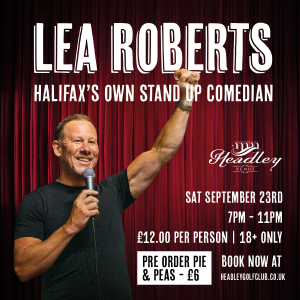 Lea Roberts Stand Up Comedy Night – Saturday 23rd September